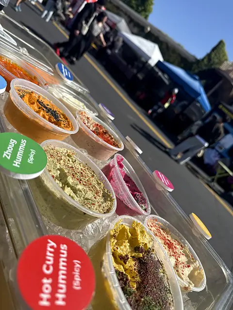 A low view down a tray of Obour samples on ice